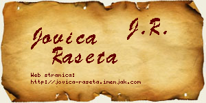 Jovica Rašeta vizit kartica